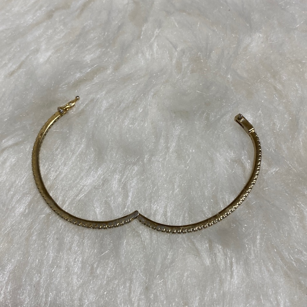 Cubic Zirconia Stackable Hinge Bangle Bracelets - image 6